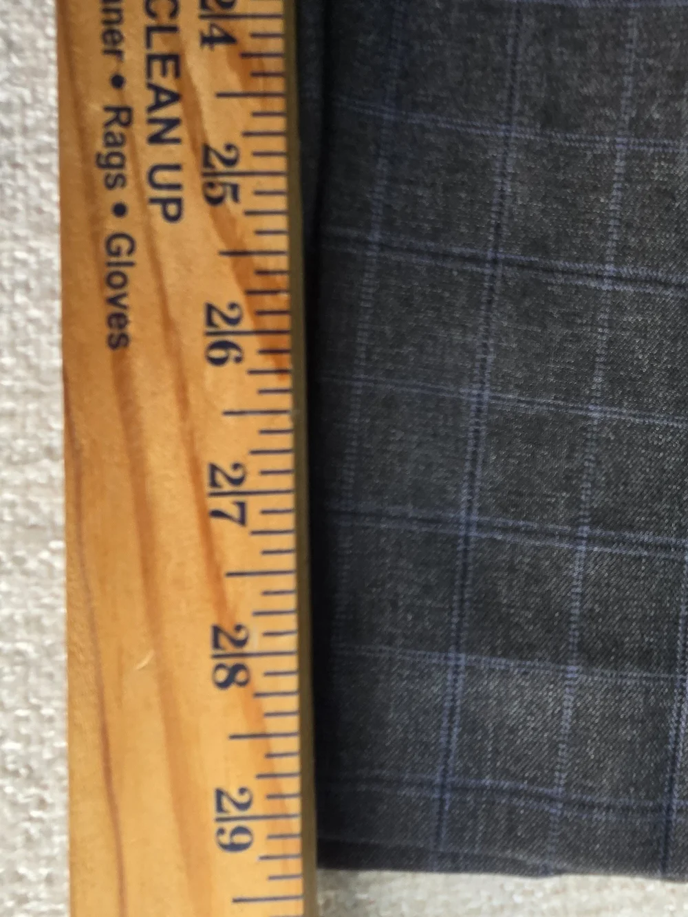 Ralph Lauren Slim Fit Dress Pants 42x30 Gray Windowpane Stretch Flat Front